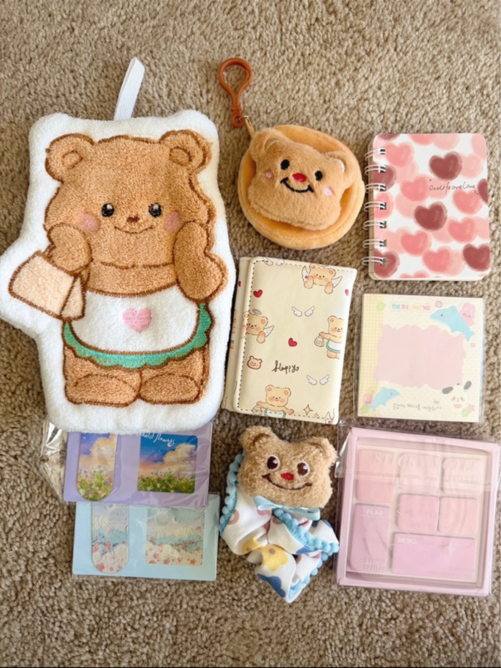 Cute Brown Bear Kids Accessory Set - Brown